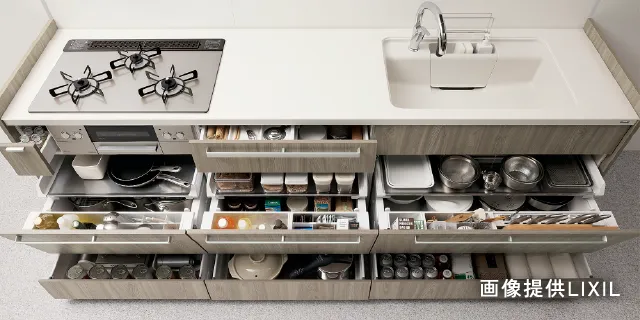 らくパッと収納／スライドストッカー